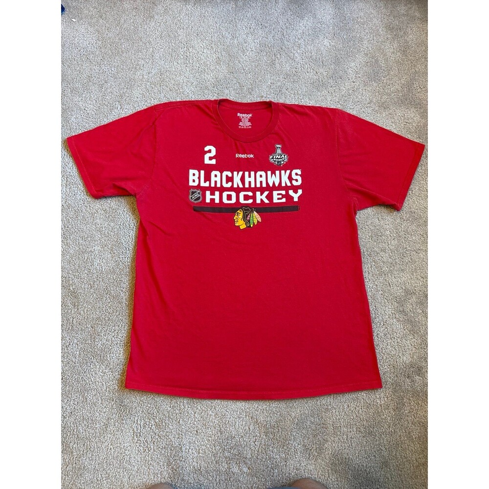 Duncan Keith Chicago Blackhawks Stanley Cup Reebok Men’s Tee Size XL